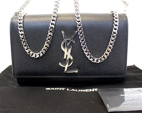 ysl purse silver chain